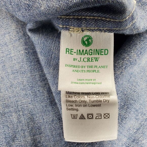 J Crew Relaxed-fit Western Chambray Chirt Size 8 - Picture 12 of 14